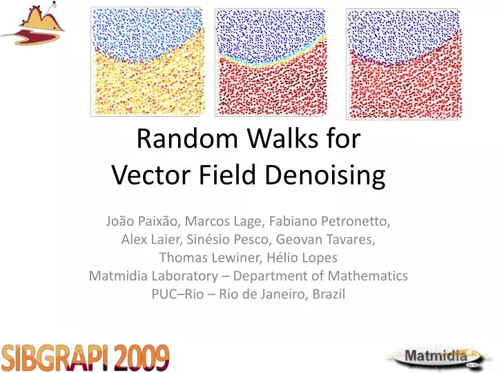 random walks for vector field denoising