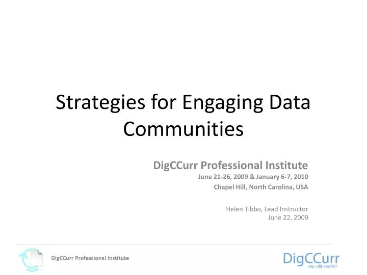 strategies for engaging data communities