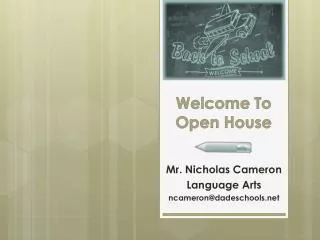 Welcome To Open House