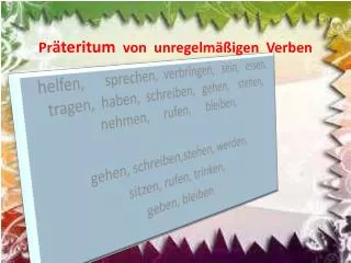 pr teritum von unregelm igen verben