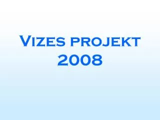 vizes projekt 2008