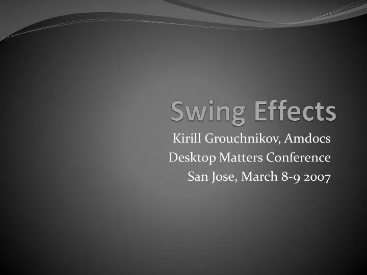 swing effects
