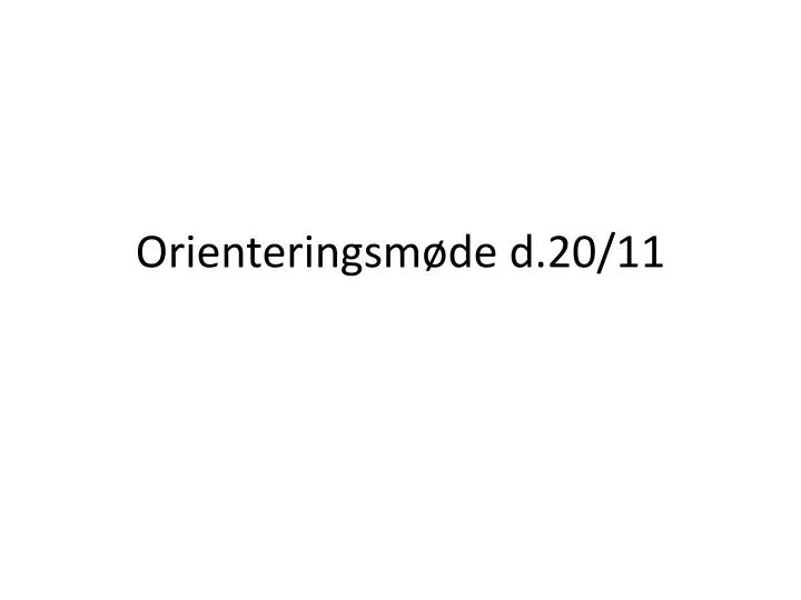 orienteringsm de d 20 11