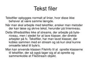 tekst filer