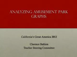 Analyzing Amusement Park Graphs