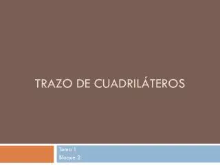 trazo de cuadril teros