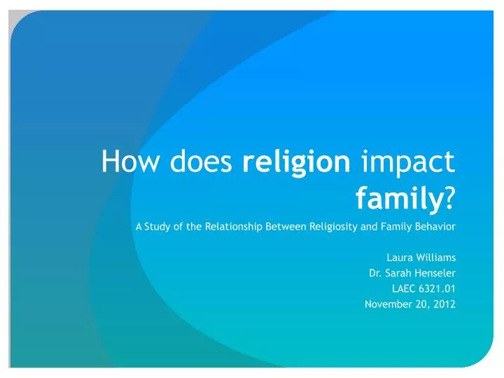 how does religion impact family