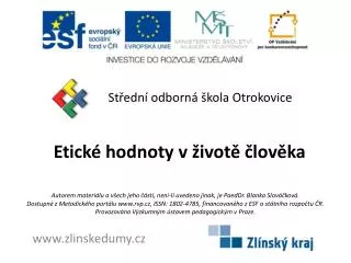 etick hodnoty v ivot lov ka