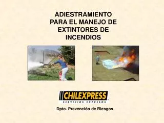 adiestramiento para el manejo de extintores de incendios