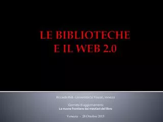 le biblioteche e il web 2 0