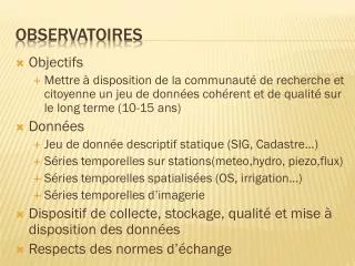 observatoires