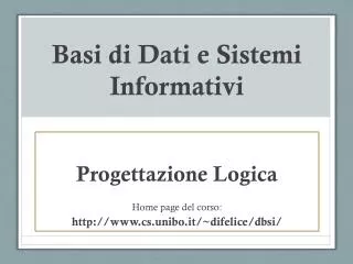 basi di dati e sistemi informativi