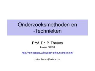 onderzoeksmethoden en technieken