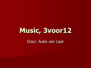music 3voor12