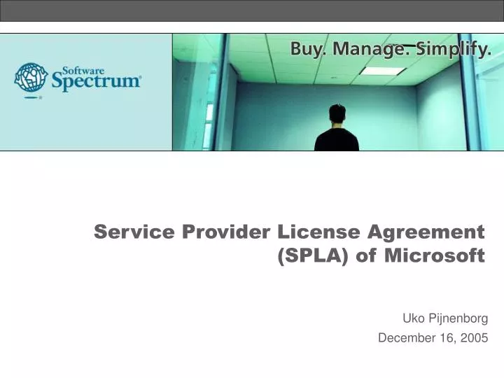service provider license agreement spla of microsoft