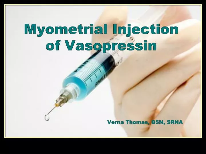 myometrial injection of vasopressin