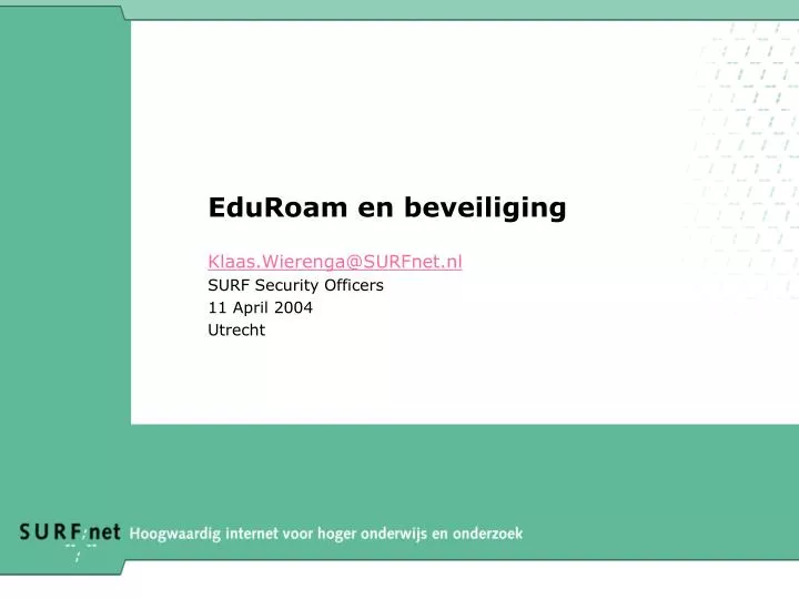 eduroam en beveiliging