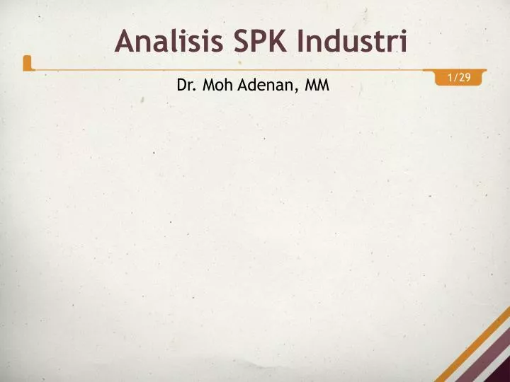 analisis spk industri