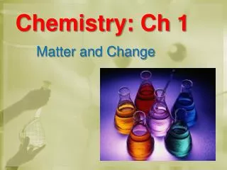 Chemistry: Ch 1