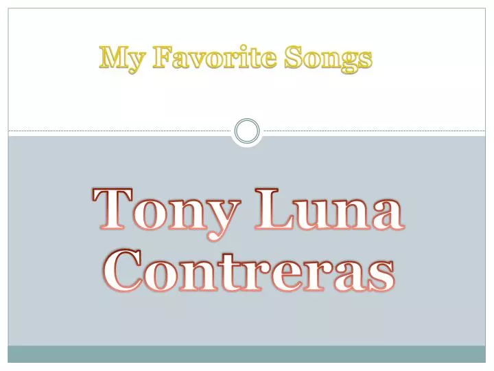 my favorite songs