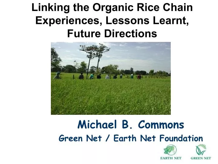linking the organic rice chain experiences lessons learnt future directions