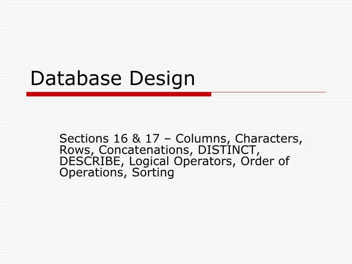 database design