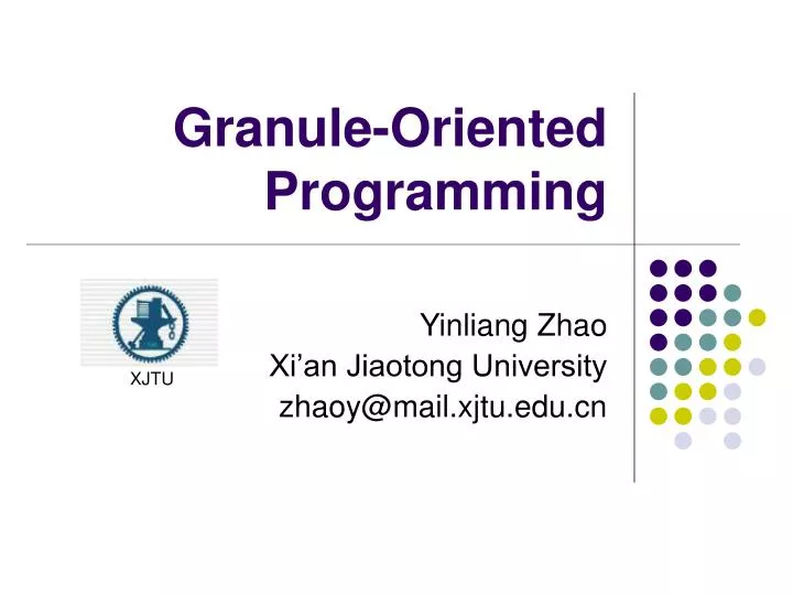 granule oriented programming
