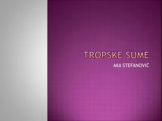 t ropske ume