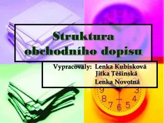 struktura obchodn ho dopisu