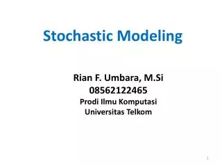 stochastic modeling