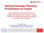 National Strategic Planning: Prioritization for Impact - slide 1