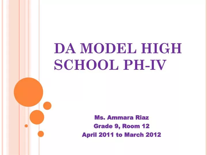 da model high school ph iv