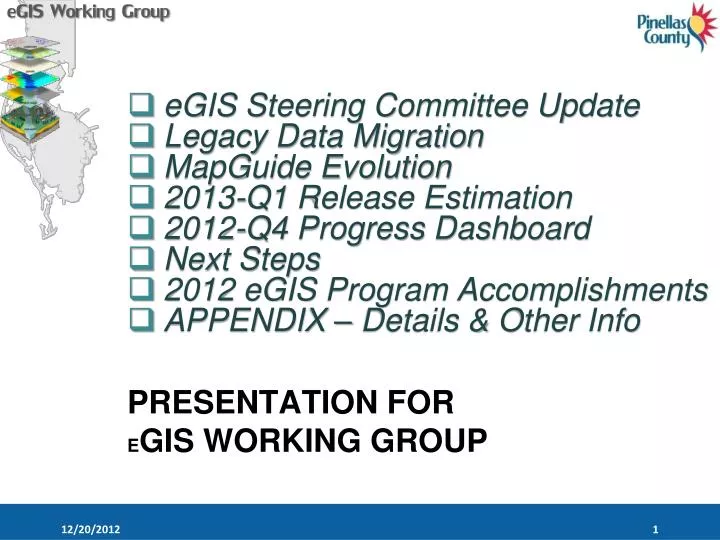 presentation for e gis working group