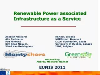 Renewable Power associated Infrastructure as a Service