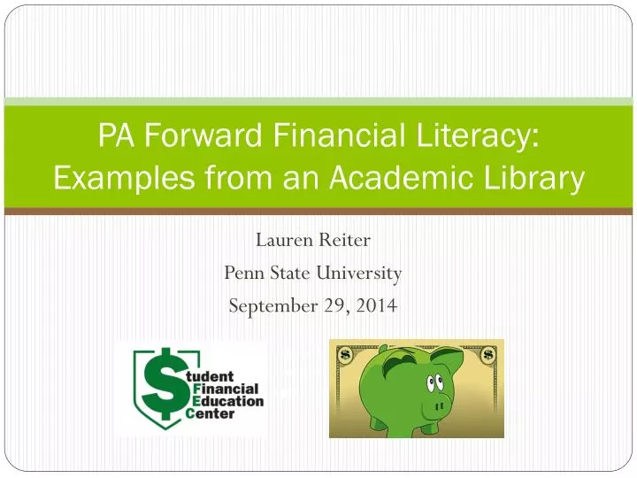 pa forward financial literacy examples from an academic library