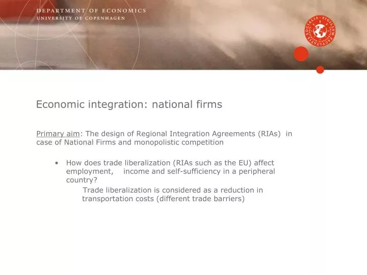 economic integration national firms