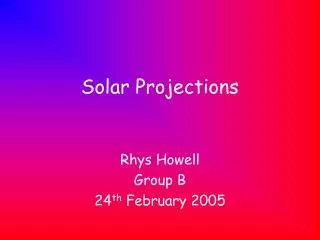 Solar Projections