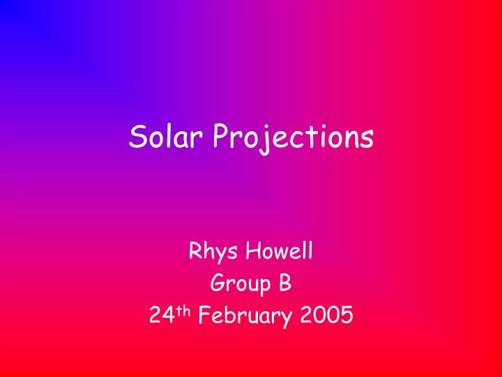 solar projections