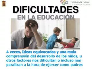 dificultades en la educaci n