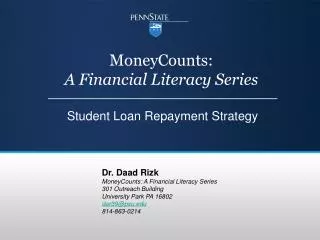 MoneyCounts: A Financial Literacy Series