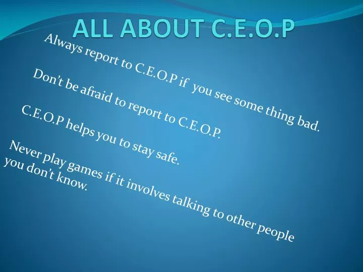 all about c e o p