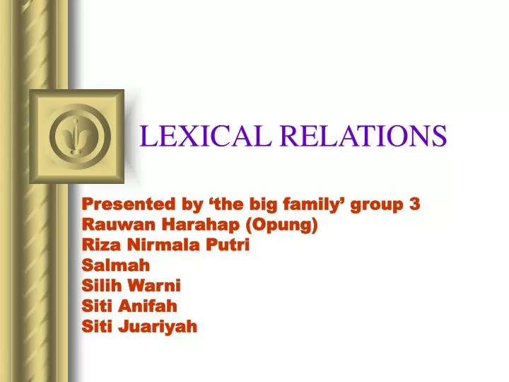 lexical relations