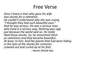 Free Verse