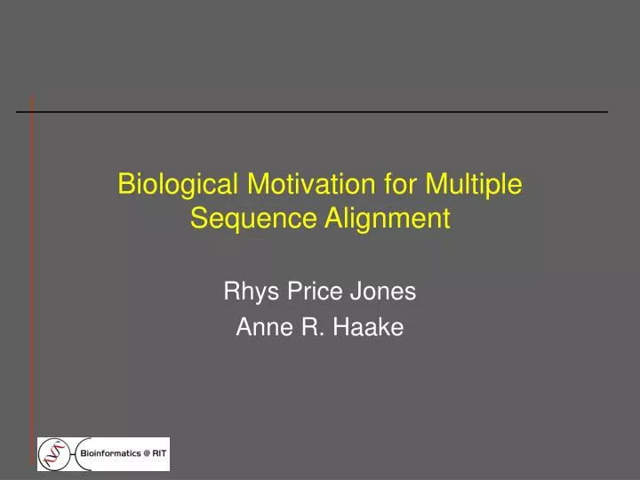 biological motivation for multiple sequence alignment