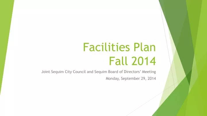 facilities plan fall 2014