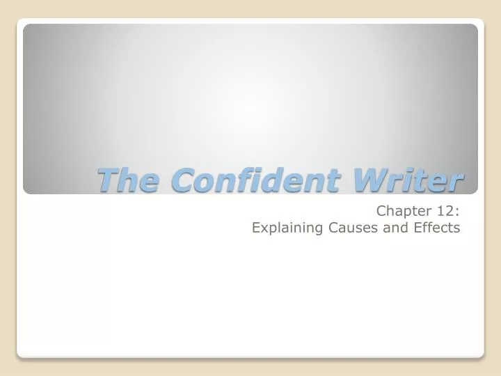 the confident writer