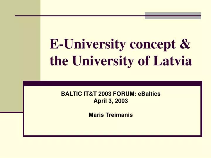 e university concept the university of latvia