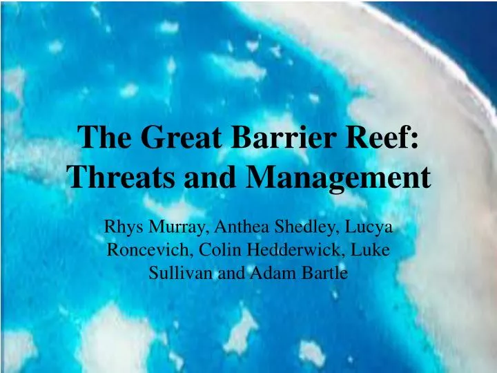 the great barrier reef threats and management