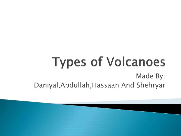 types of volcanoes