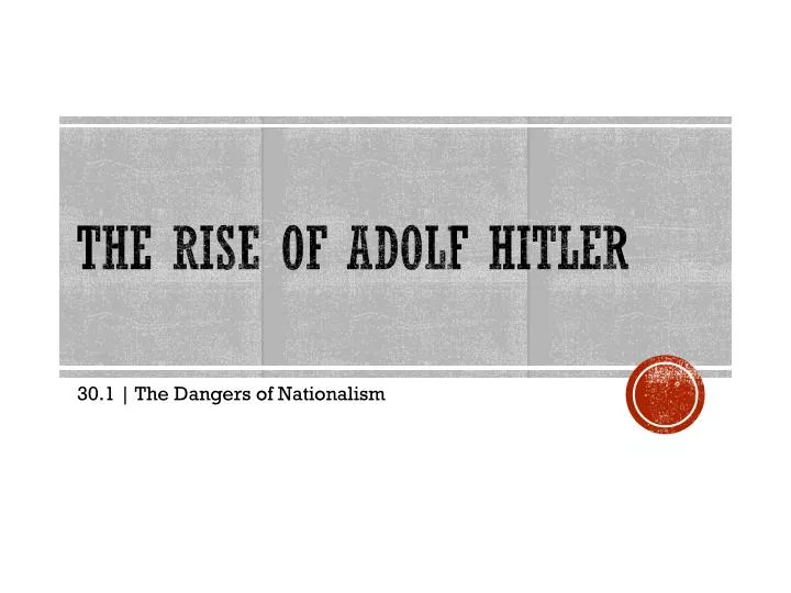 the rise of adolf hitler